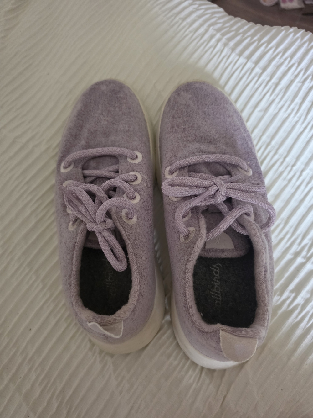 Allbirds Size 6 Lavender Wool Blend Lace-Up Sneakers